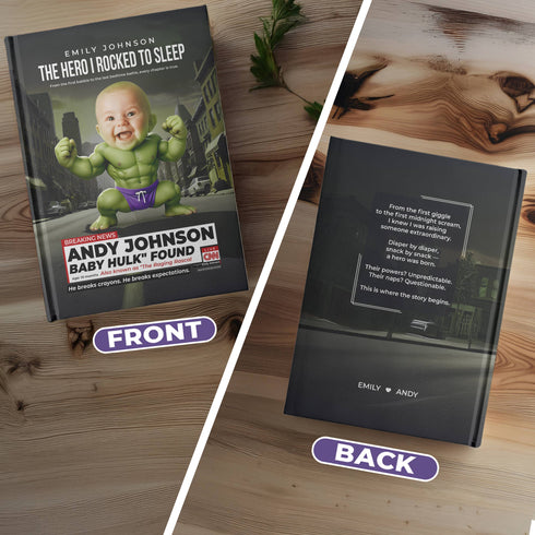 Personalized Baby Hulk Notebook – Funny Superhero Journal with Custom Photo & Name